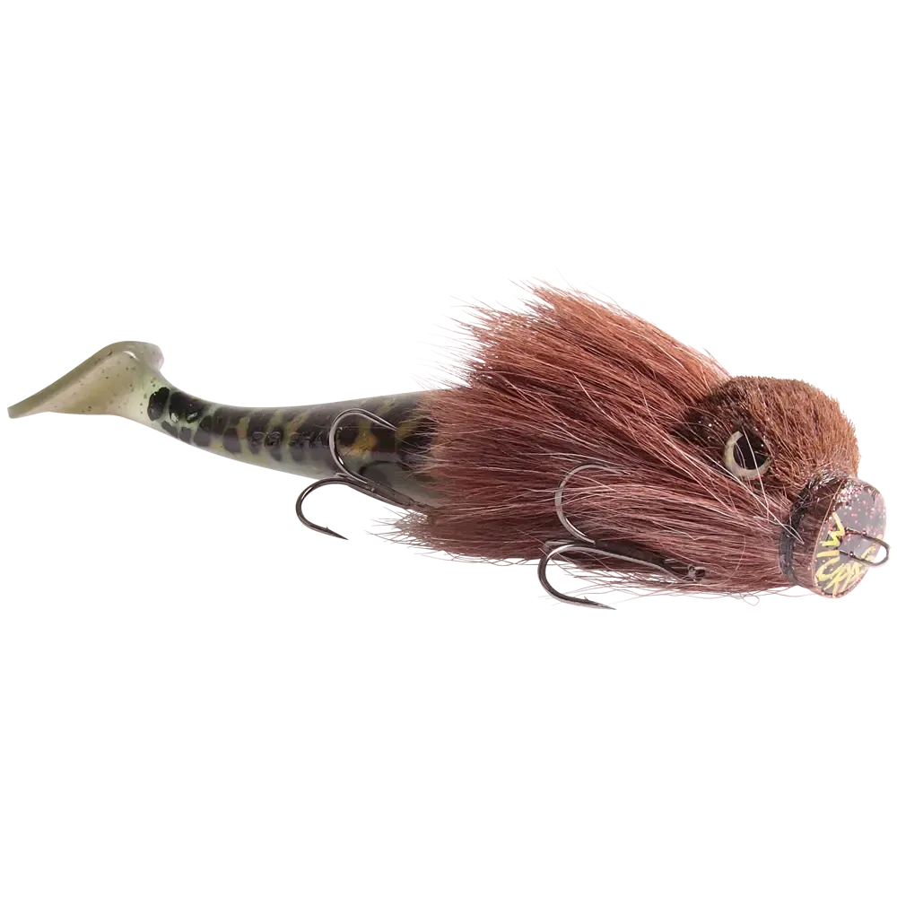 View of Swimbaits Strike Pro Miuras Mouse Pig Shad Swimbait Baby Brown available at EZOKO Fishing