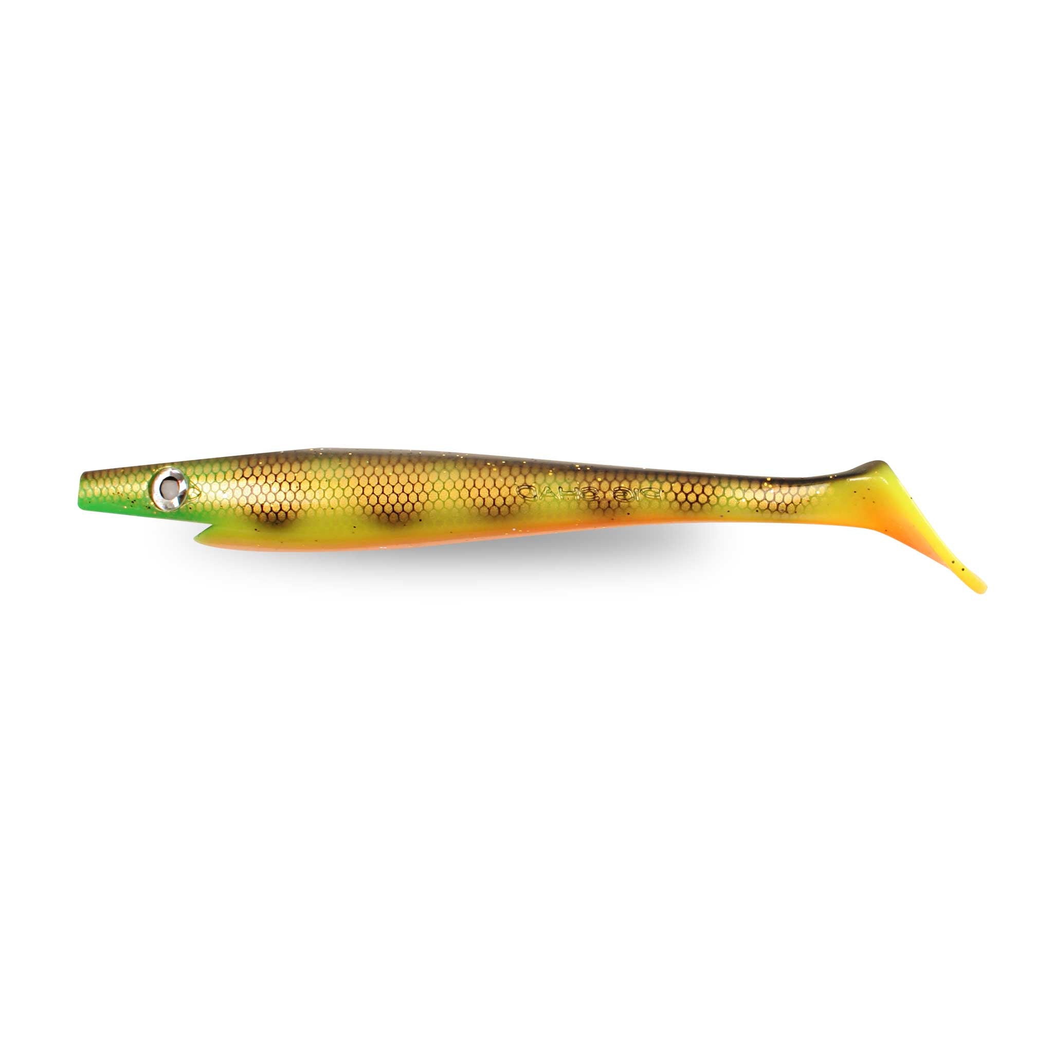 Strike Pro Pig Shad Jr (2-pack) Orange Belly Perch Swimbaits