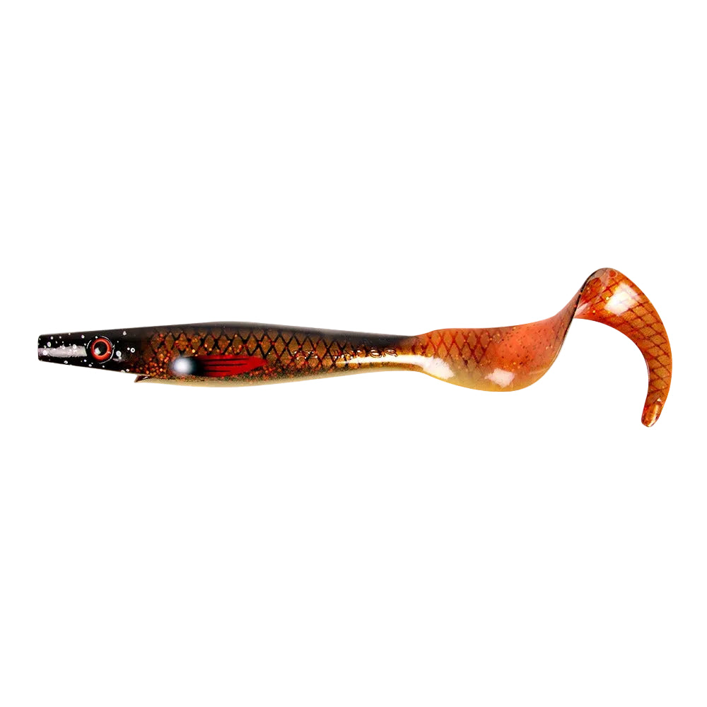 View of Swimbaits Strike Pro Pig Tail Jr (2-pack) Swimbait Copper Carp available at EZOKO Fishing