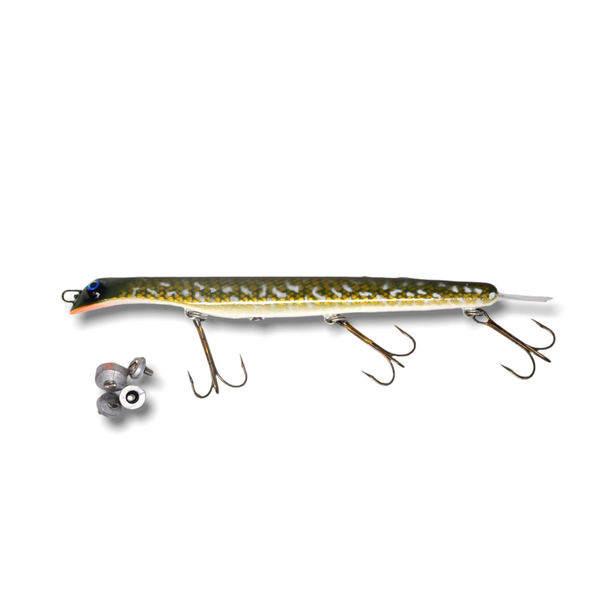 View of Dive_And_Rise Suick Thriller Adjustable Weight High Impact 9" Dive And Rise Bait Northern Pike available at EZOKO Fishing