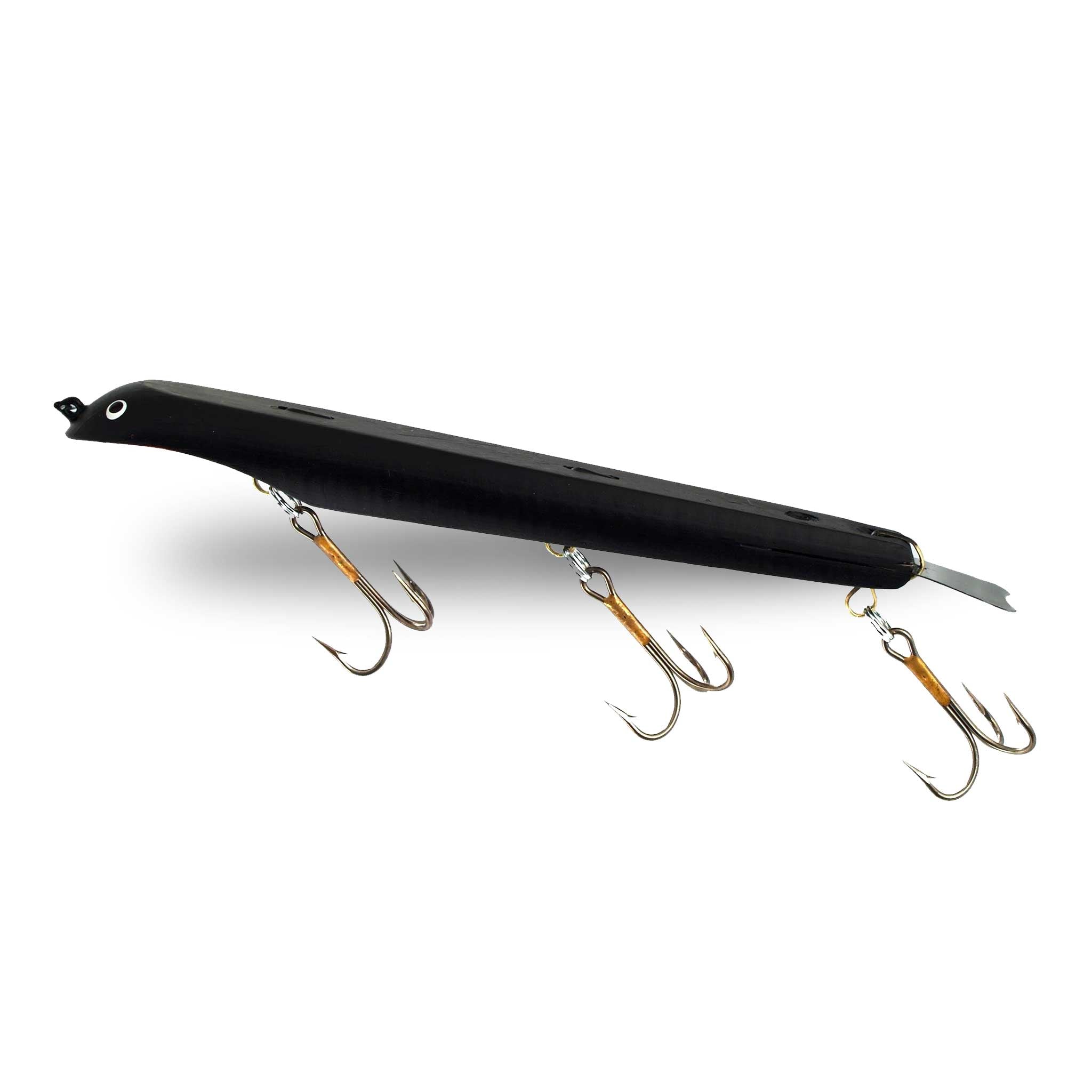 View of Dive_And_Rise Suick Weighted Magnum Thriller 12" Dive And Rise Bait Black available at EZOKO Fishing