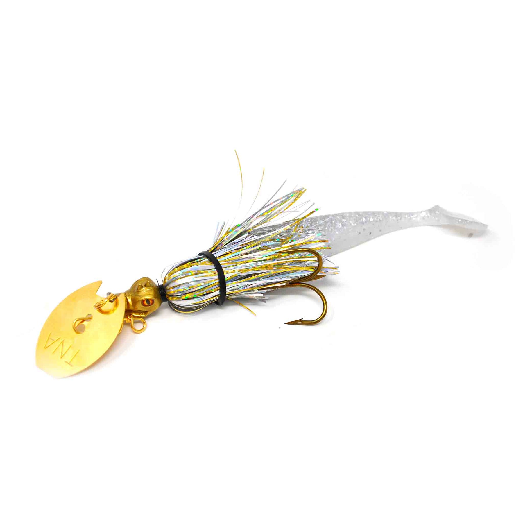 View of Chatterbaits TnA Tackle Micro Waggin Dragon Chatterbait Sparkling Mermaid available at EZOKO Pike and Musky Shop