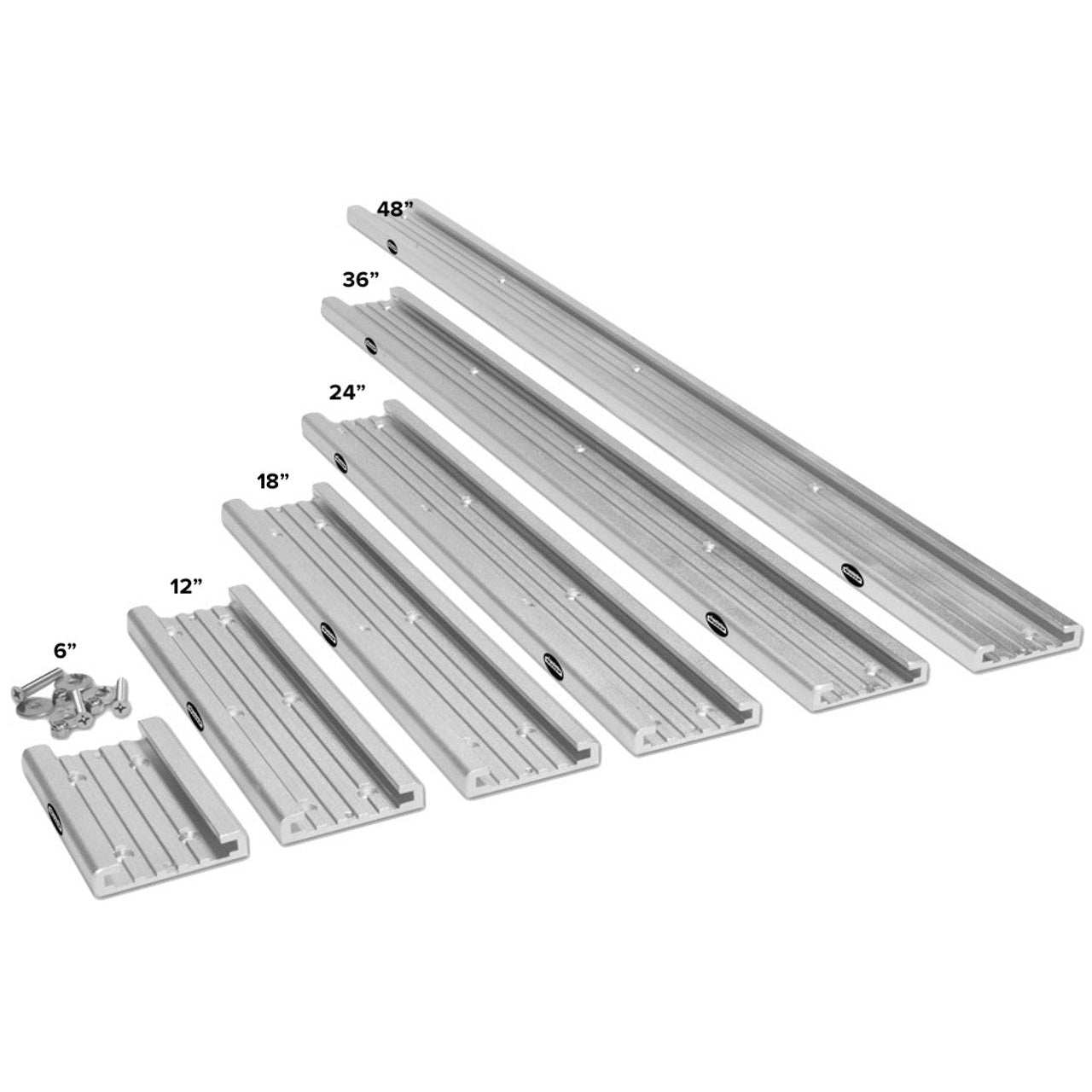 View of boating_accessories Traxstech Aluminium Mounting Track 6" available at EZOKO Pike and Musky Shop