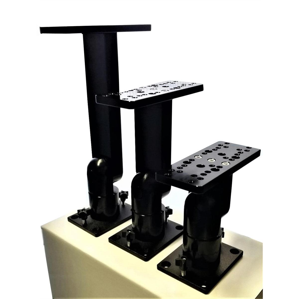 View of boating_accessories Traxstech Single Pivot Electronics Mounts-Various Heights 5" Black/Black available at EZOKO Fishing