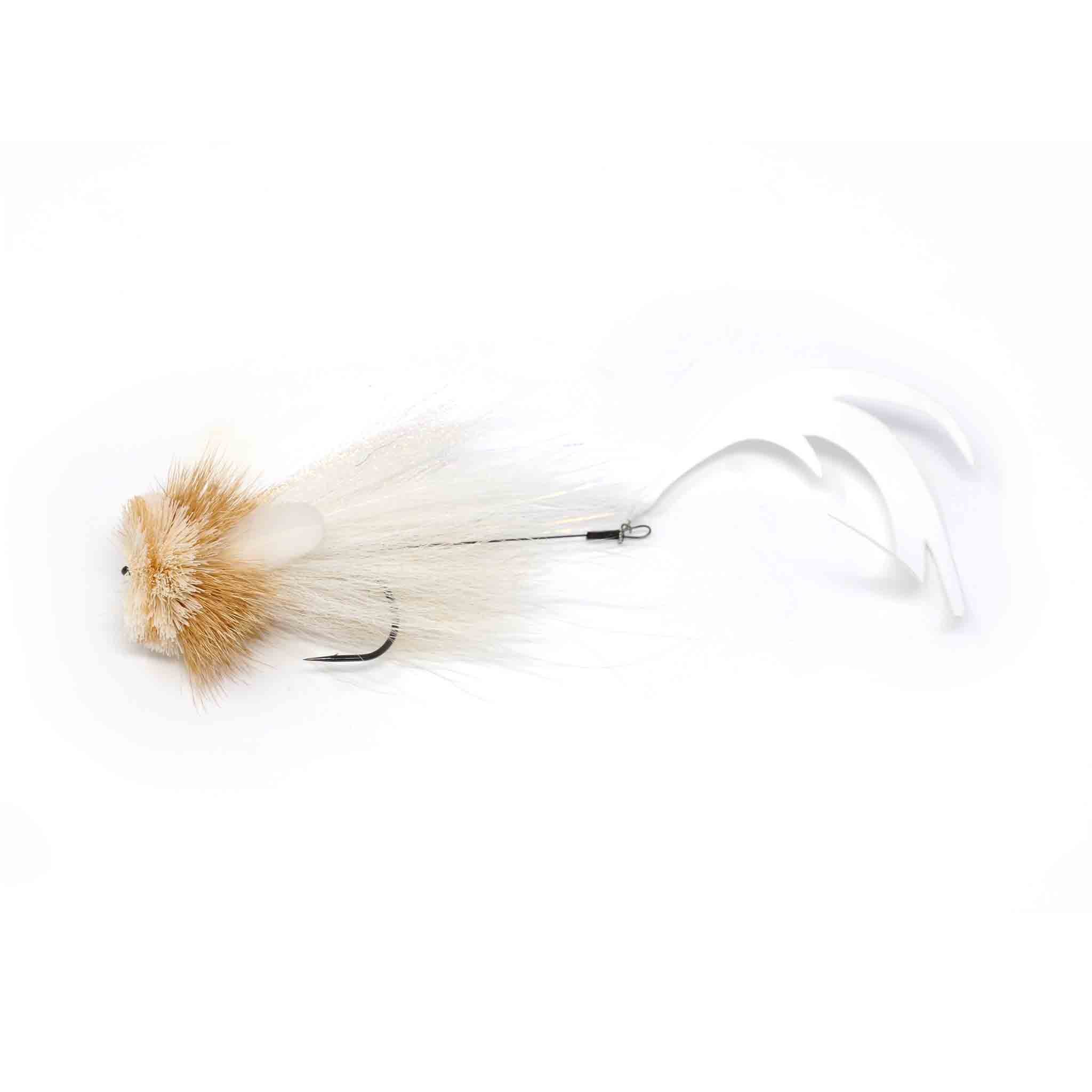 View of Flies Urban Fly Co. Single Dragon Tail Fly White available at EZOKO Fishing
