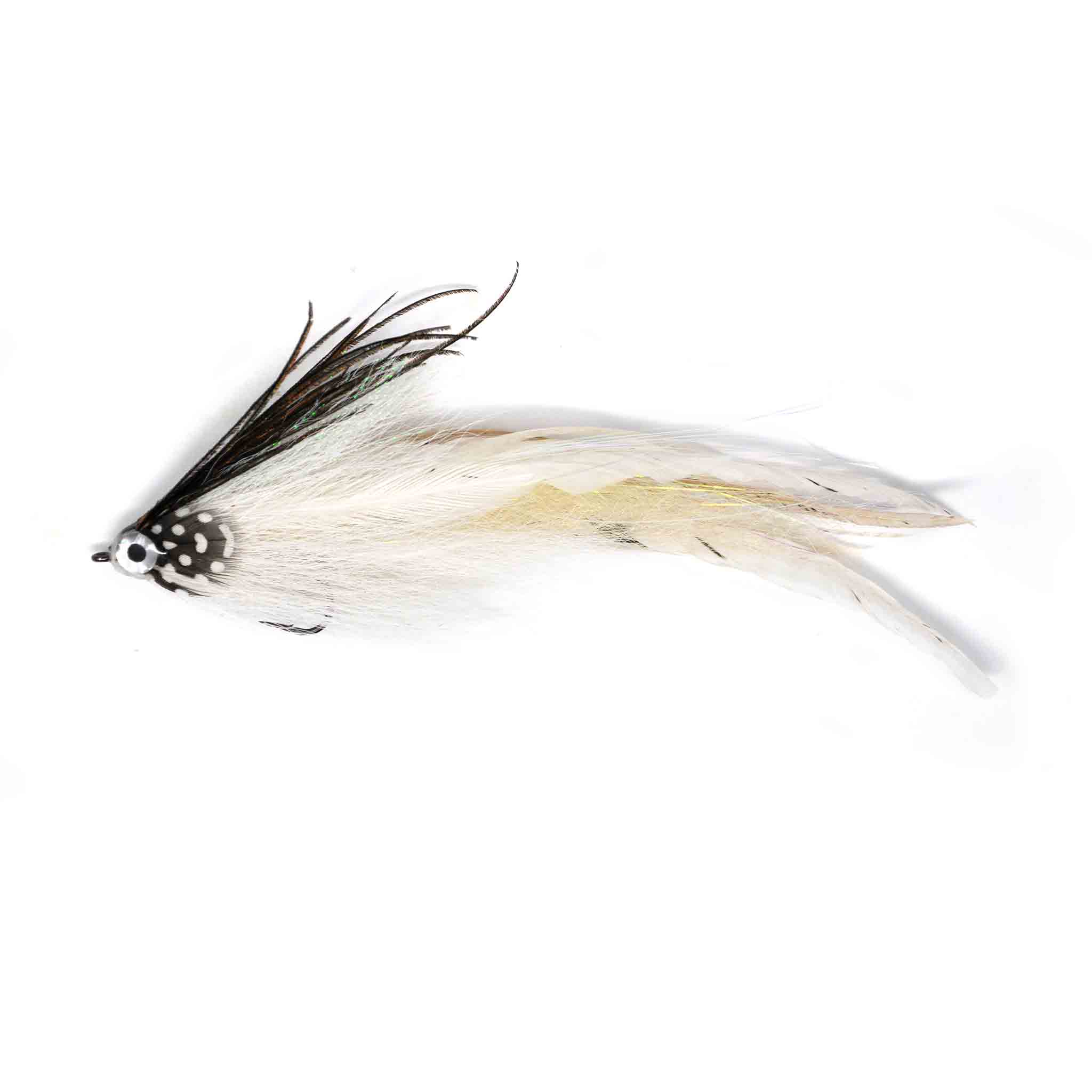 View of Flies Urban Fly Co. Single Minnow Fly White available at EZOKO Fishing