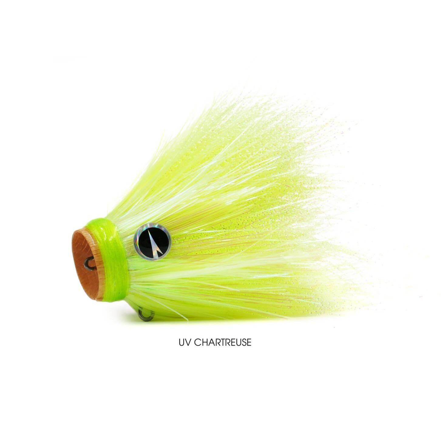 View of Lures_Add-on VMC Mustache Shallow UV Chartreuse available at EZOKO Pike and Musky Shop