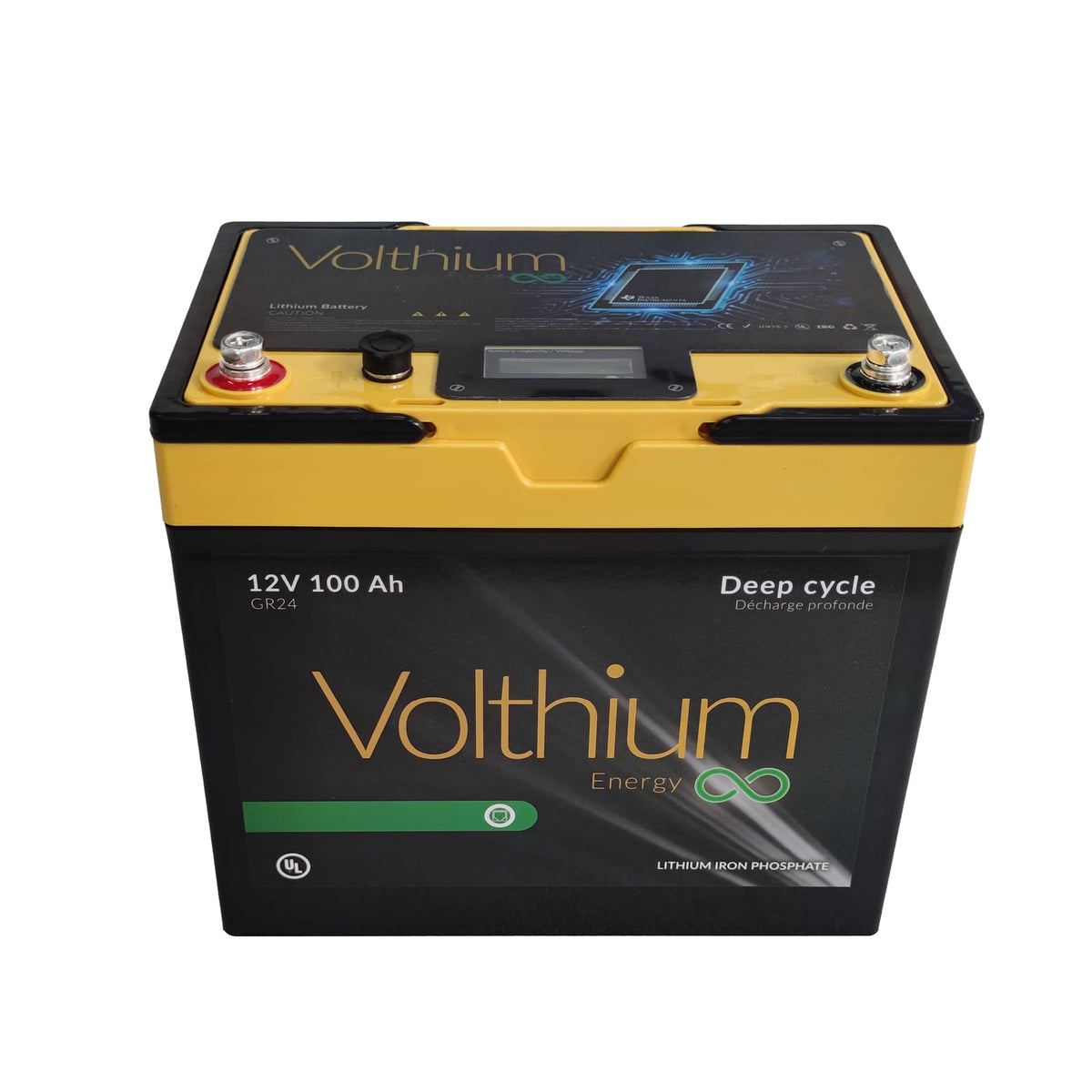 View of batteries_chargers Volthium Lithium Marine Battery 12V 100Ah - Low Temp Cut Off Protection available at EZOKO Pike and Musky Shop
