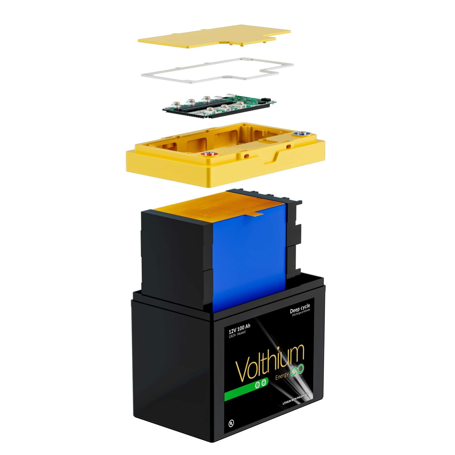 View of batteries_chargers Volthium Lithium Marine Battery 12V 100Ah - Self Heating available at EZOKO Pike and Musky Shop