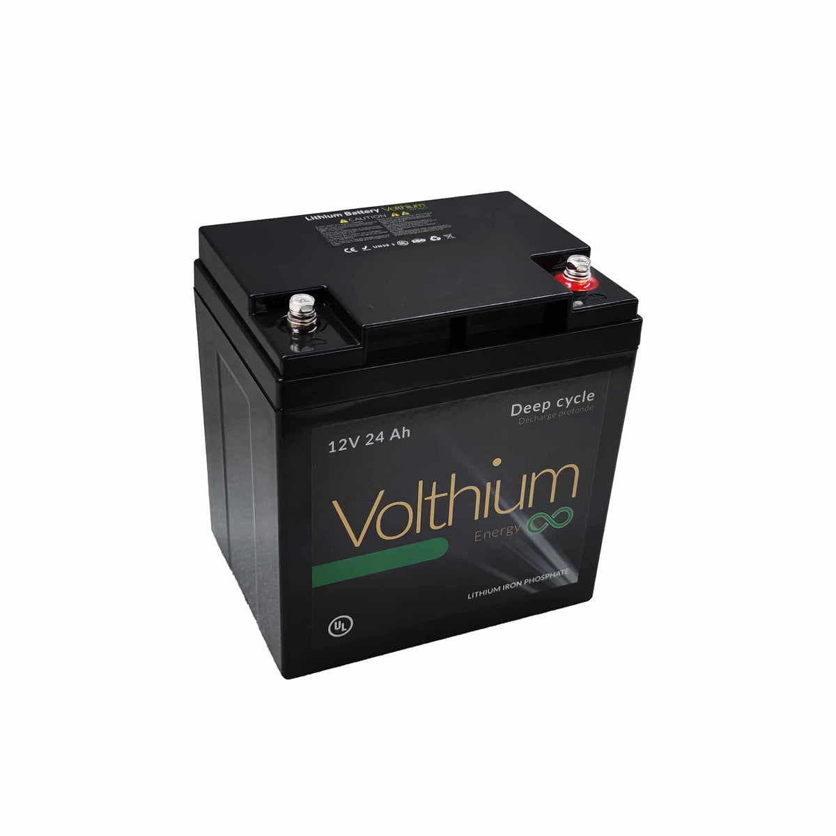 View of batteries_chargers Volthium Lithium Marine Battery 12V 24Ah - Low Temp Cut Off Protection available at EZOKO Pike and Musky Shop