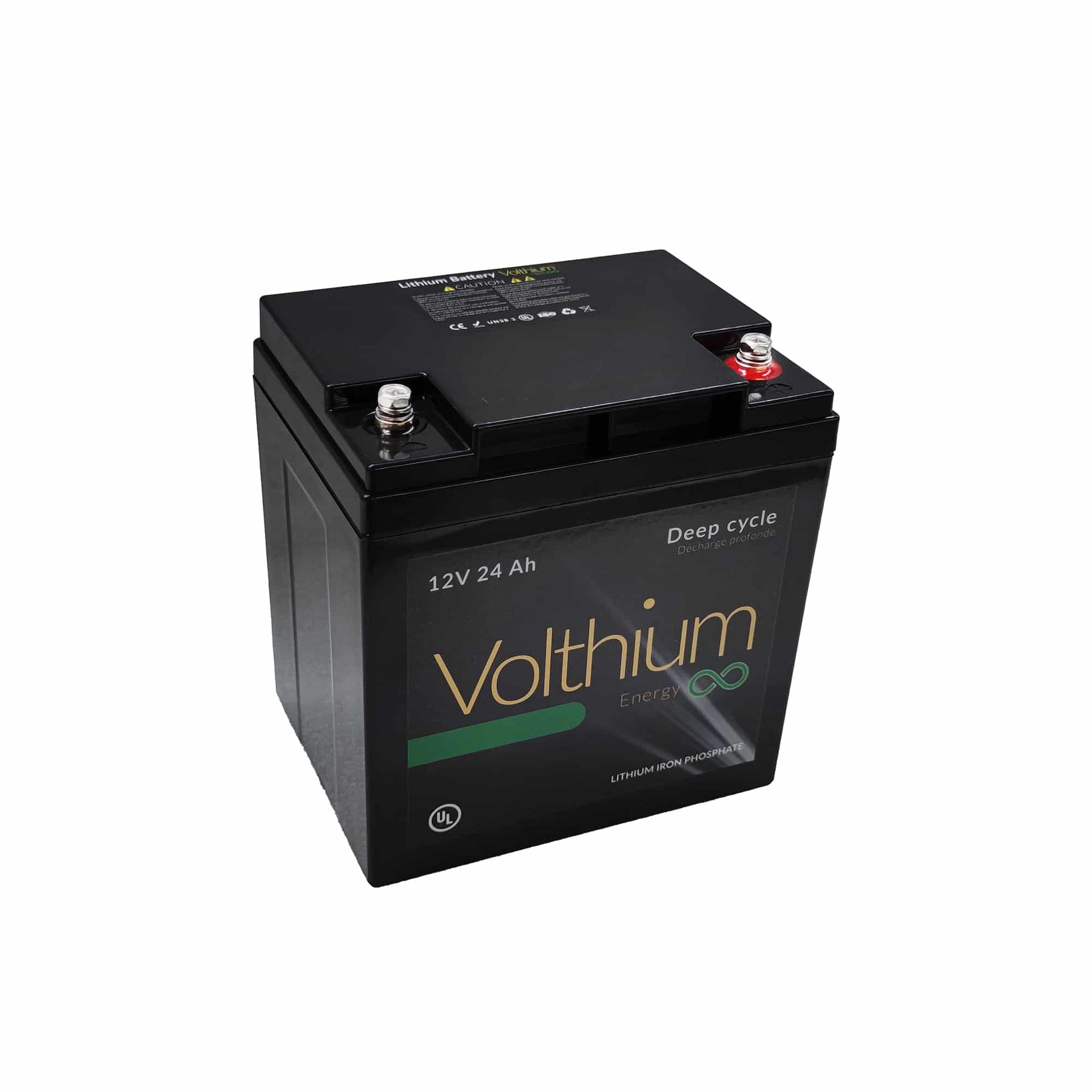 View of batteries_chargers Volthium Lithium Marine Battery 12V 24Ah - Low Temp Cut Off Protection available at EZOKO Pike and Musky Shop