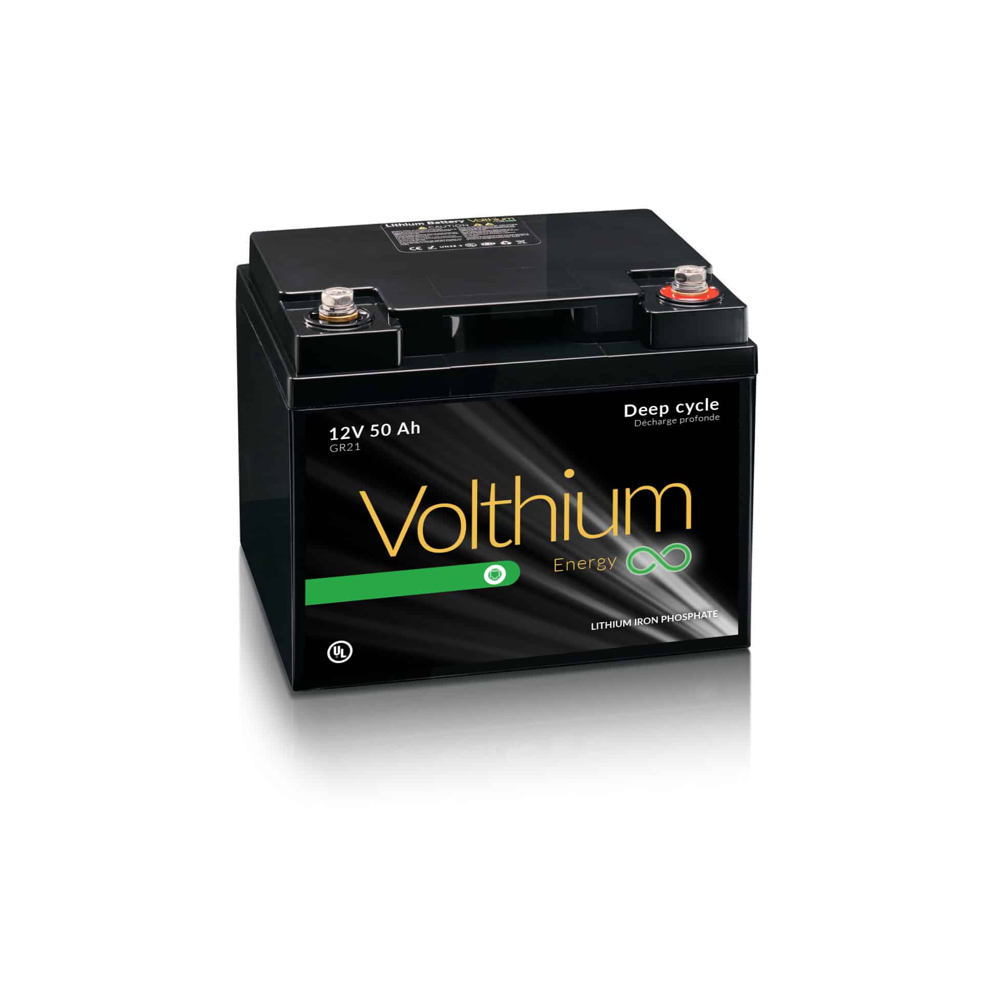 View of batteries_chargers Volthium Lithium Marine Battery 12V 50Ah - Low Temp Cut Off Protection available at EZOKO Pike and Musky Shop
