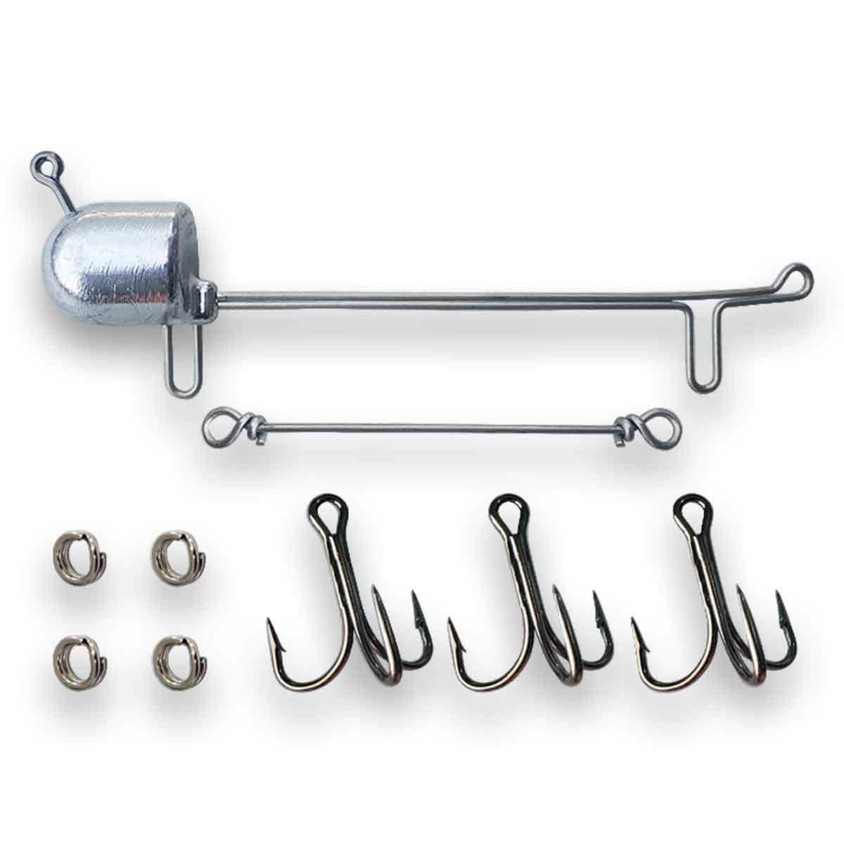 View of Rigs Water Wolf Lures Magnum Gator 11" Rigs 4oz Jig Kits available at EZOKO Fishing