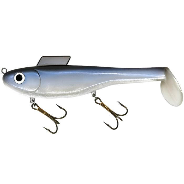 View of Swimbaits Water Wolf Lures Shadzilla SRS SB (Solid Body) 9.5" Swimbait Natural Shad available at EZOKO Pike and Musky Shop