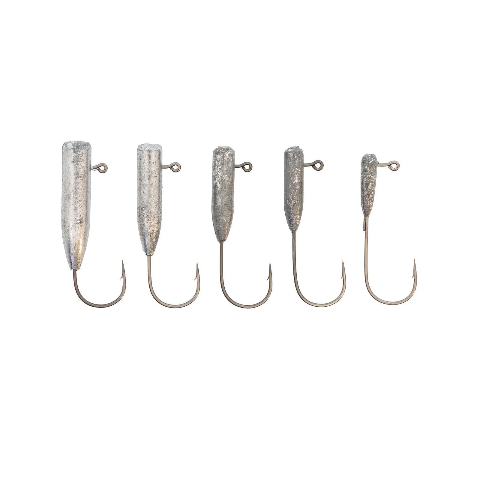 View of X Zone 90 degrees Tube Jig Head 1/8oz available at EZOKO Fishing