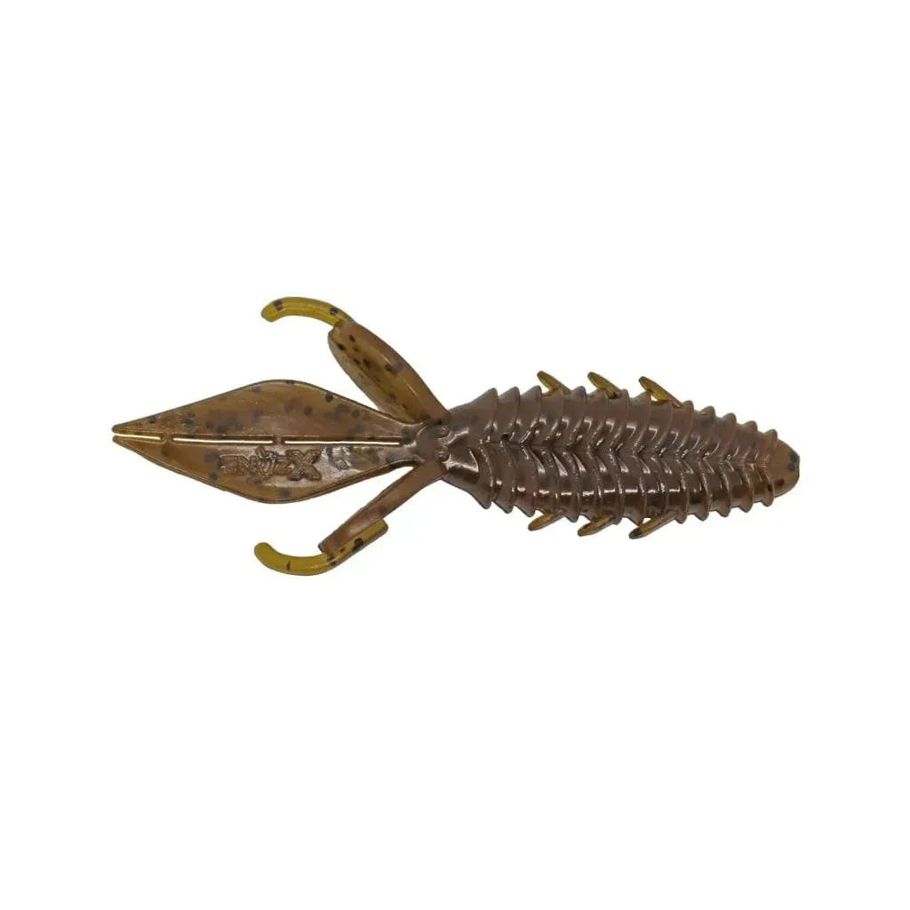 View of X Zone Adrenaline Bug Jr Craw Green Pumpkin Black Flake available at EZOKO Fishing
