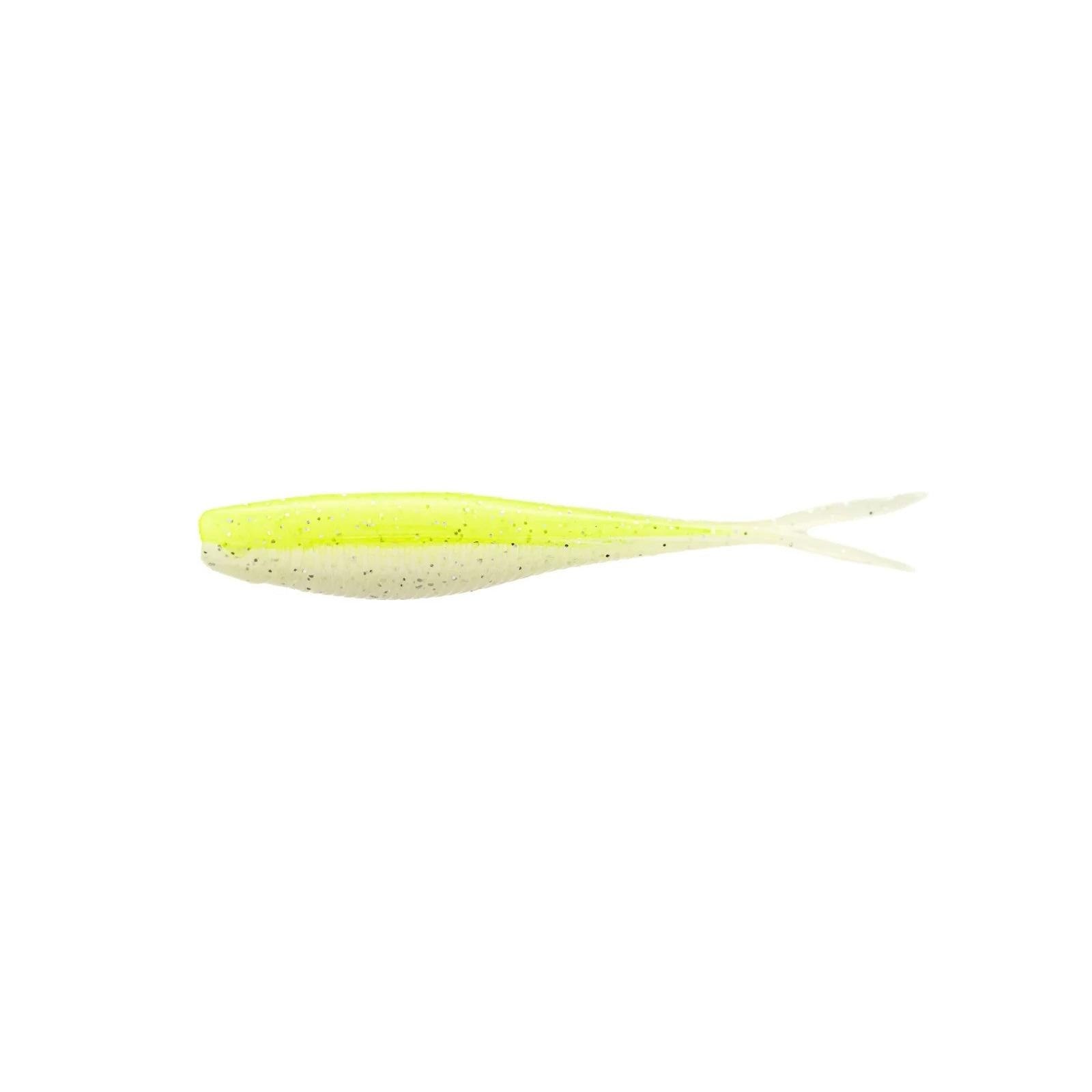View of softbaits X Zone Rally Shad 4.5" Chartreuse Pearl available at EZOKO Fishing