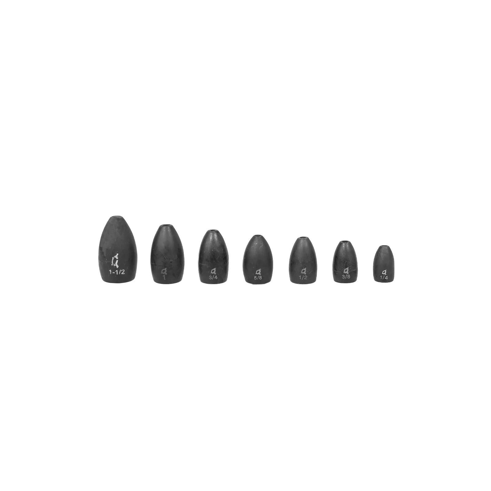 View of X Zone Tungsten Flipping Weight Black, Chip Resistant 3/4oz - 2pk available at EZOKO Fishing