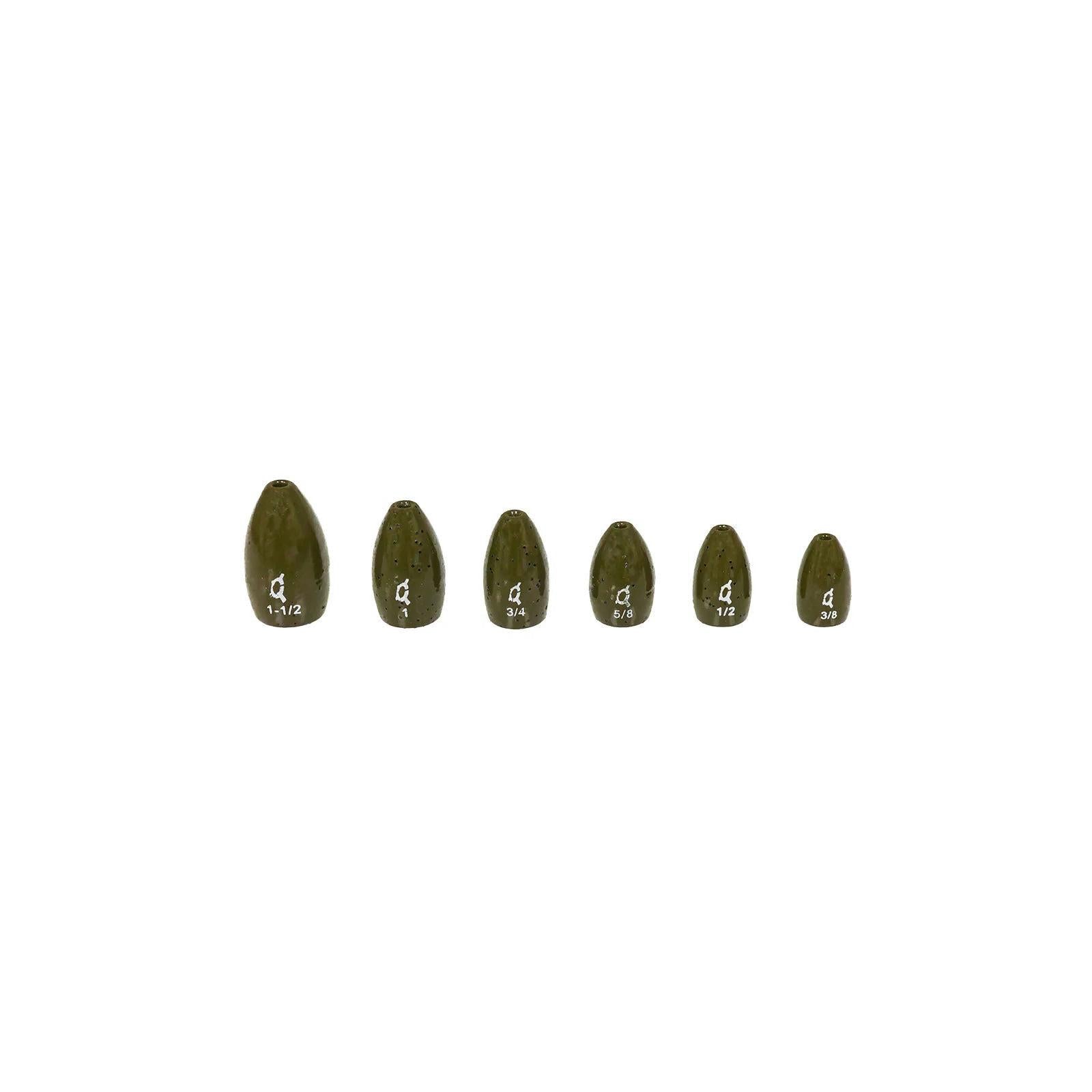 View of X Zone Tungsten Flipping Weight Green Pumpkin 3/4oz - 2pk available at EZOKO Fishing