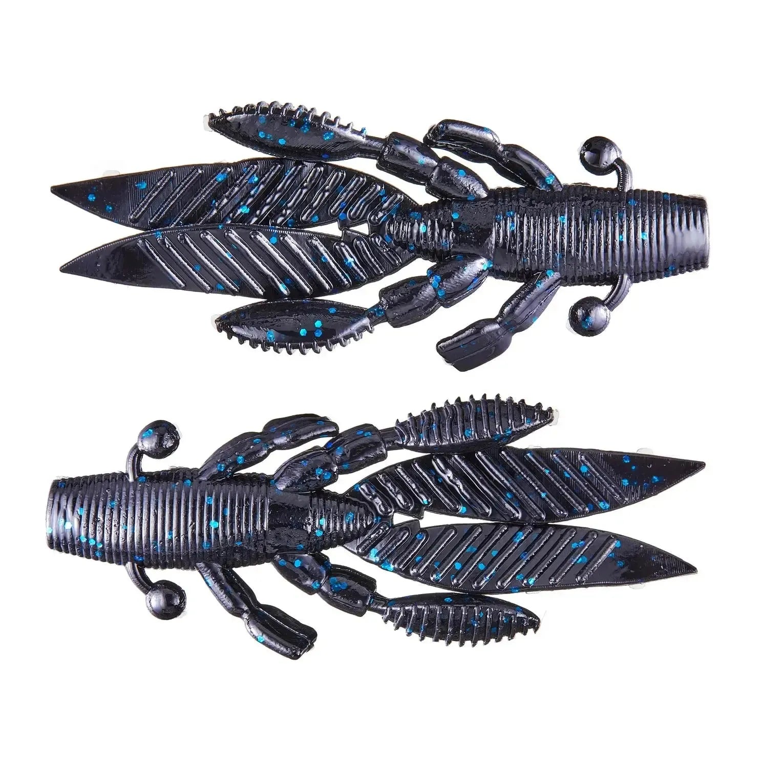 View of Craw Yamamoto Flappin Hog 3.75" BLACK W/ LARGE BLUE FLAKE available at EZOKO Fishing