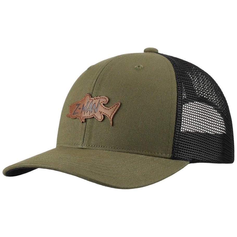View of Hats Z-Man Bad Azz Bass Trucker Hatz - Rifle Green Black available at EZOKO Fishing