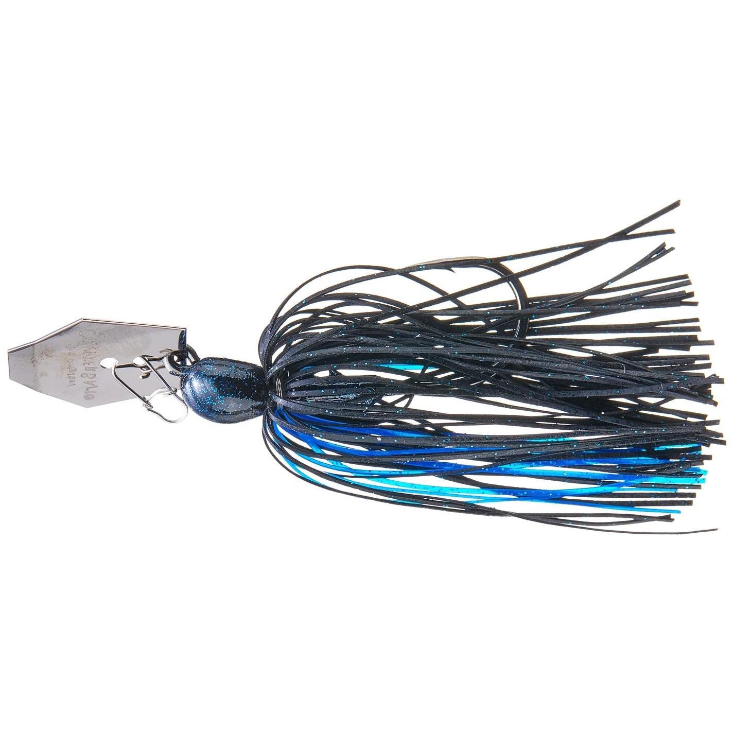 View of Z-Man CHATTERBAIT MINI MAX BLACK BLUE 1/2 OZ available at EZOKO Fishing