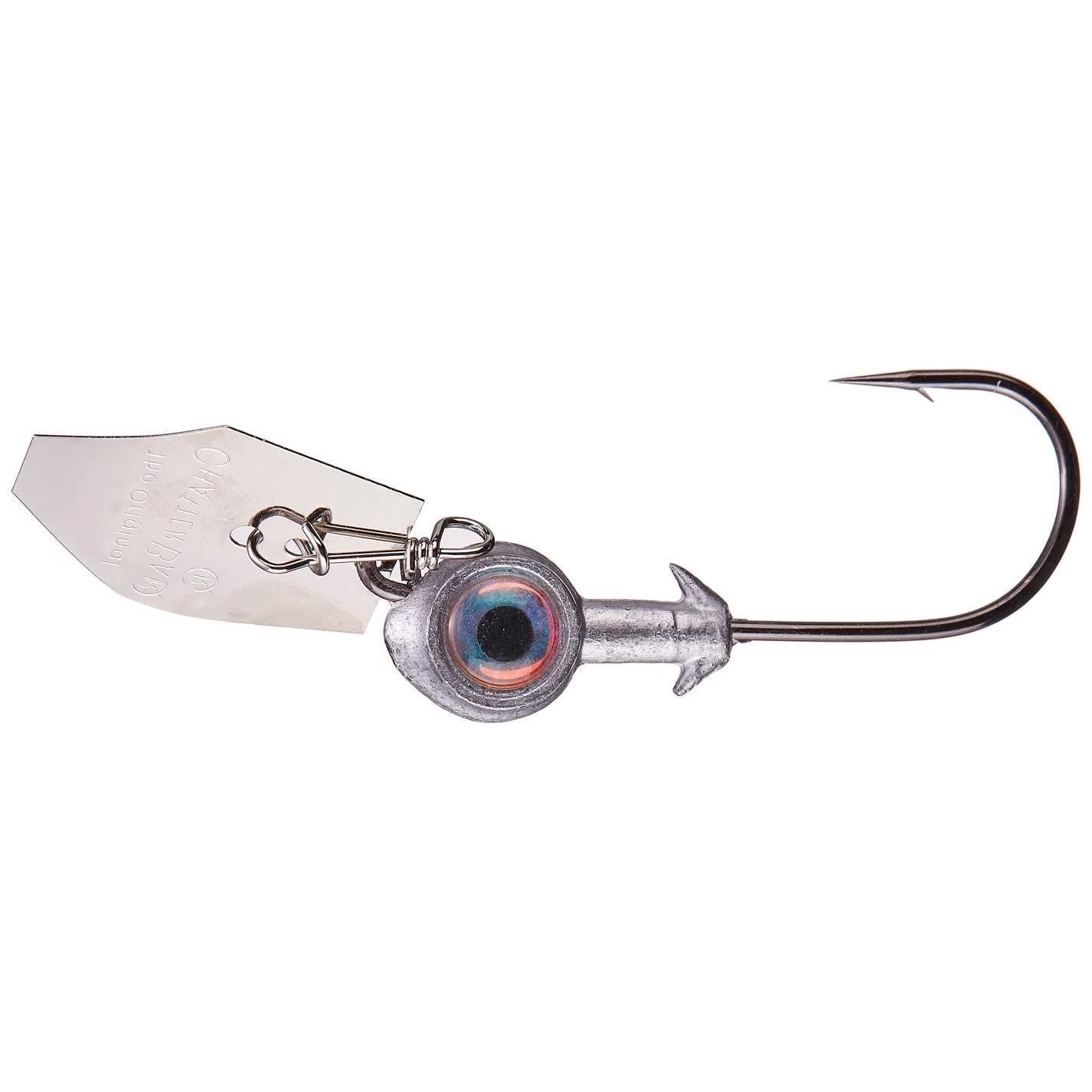 View of Z-Man EYE STRIKE CHATTERBAIT 4/0 1/2 OZ SILVER available at EZOKO Fishing