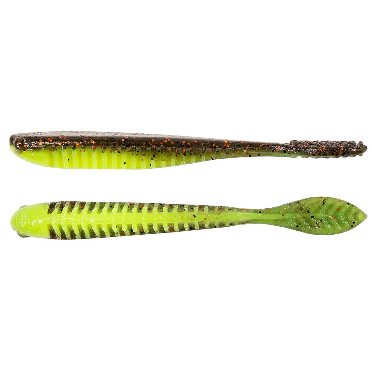 View of Soft Plastic Z-Man Trick Shotz Coppertreuse 4.2- 5pk available at EZOKO Pike and Musky Shop