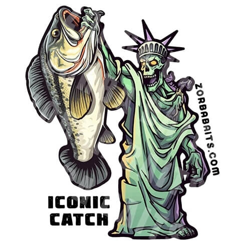 View of Stickers Zorba Baits Iconic Catch Sticker available at EZOKO Pike and Musky Shop