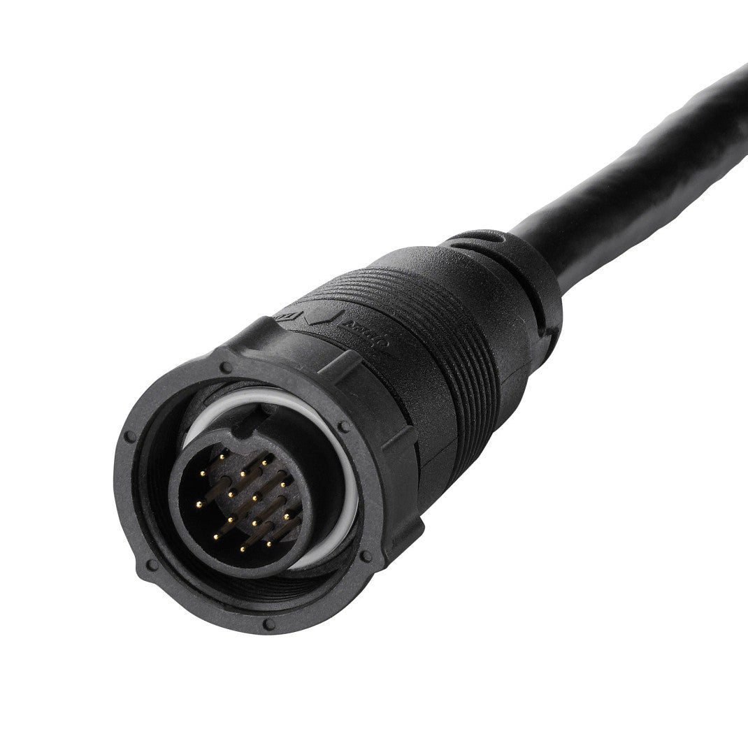 View of transducer Humminbird XNT 14 HW T - SOLIX Dual Spectrum CHIRP w/ Temp Transom Transducer available at EZOKO Pike and Musky Shop