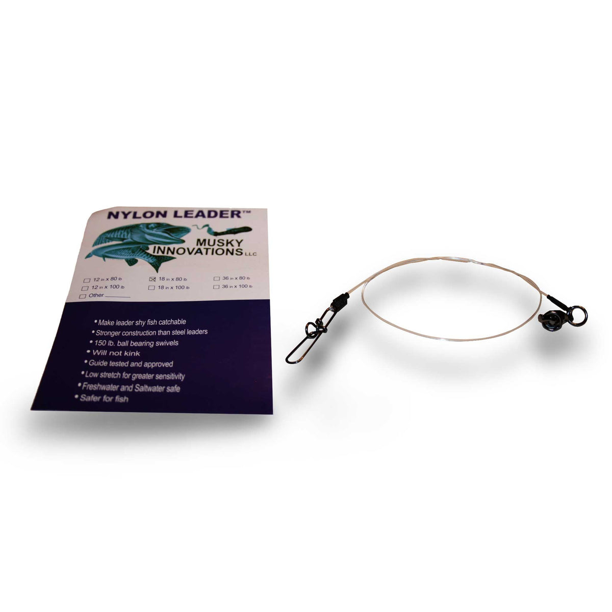 Musky Innovations Nylon Mono Leader Leaders