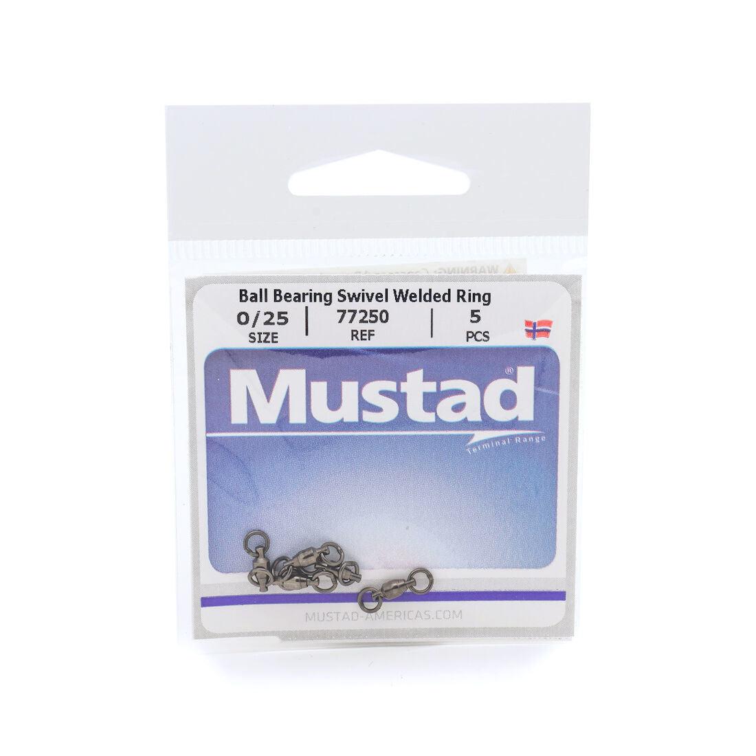 Mustad Ball Bearing Swivel with double welded ring Snaps-Swivels-Split-Rings