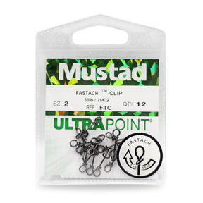 Mustad Ultrapoint Fastach™ Clip Snaps-Swivels-Split-Rings