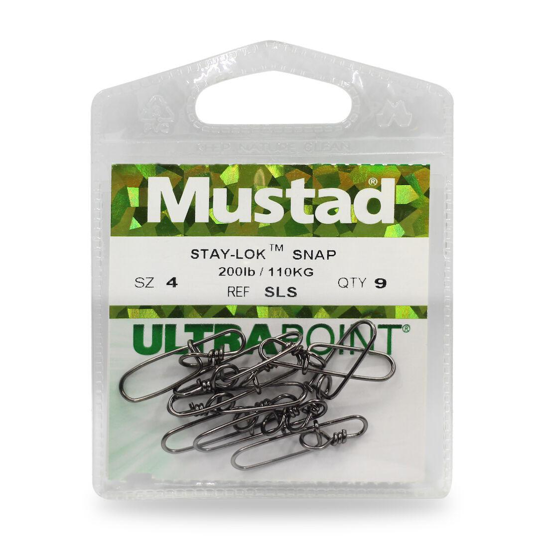 Mustad Ultrapoint Stay-Lok Snap Snaps-Swivels-Split-Rings