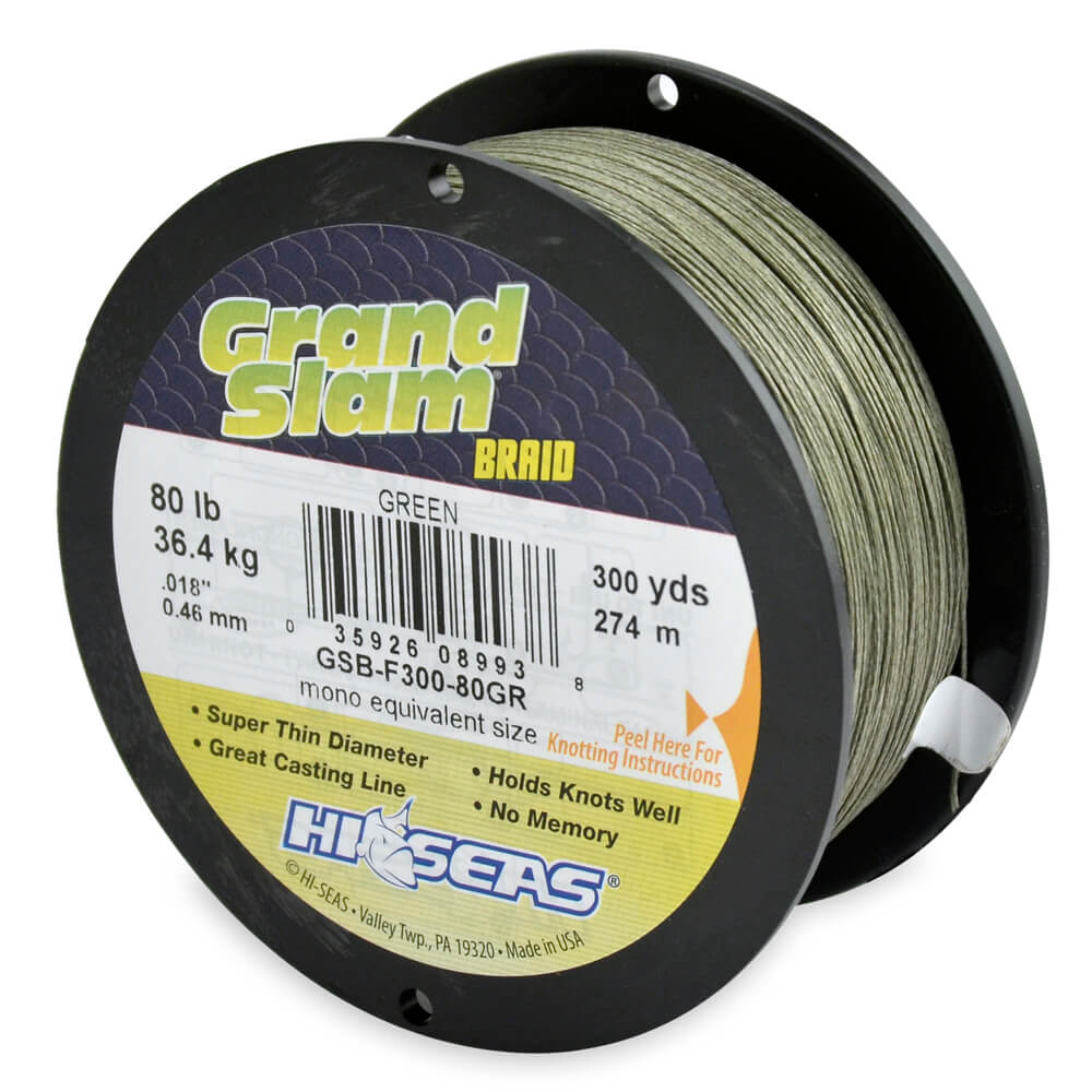 Hi-Seas Grand Slam Braid 80 lb 300 Yds Braids