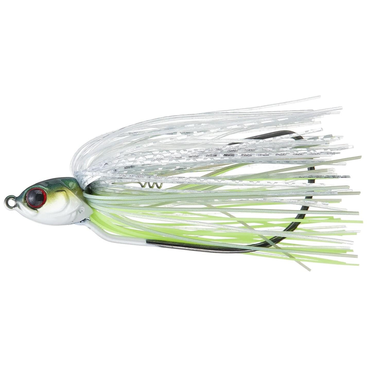View of Swim Jig 6th Sense Axle Swinging Swim Jig 3/8oz - #6/0 Shad Treuse available at EZOKO Fishing