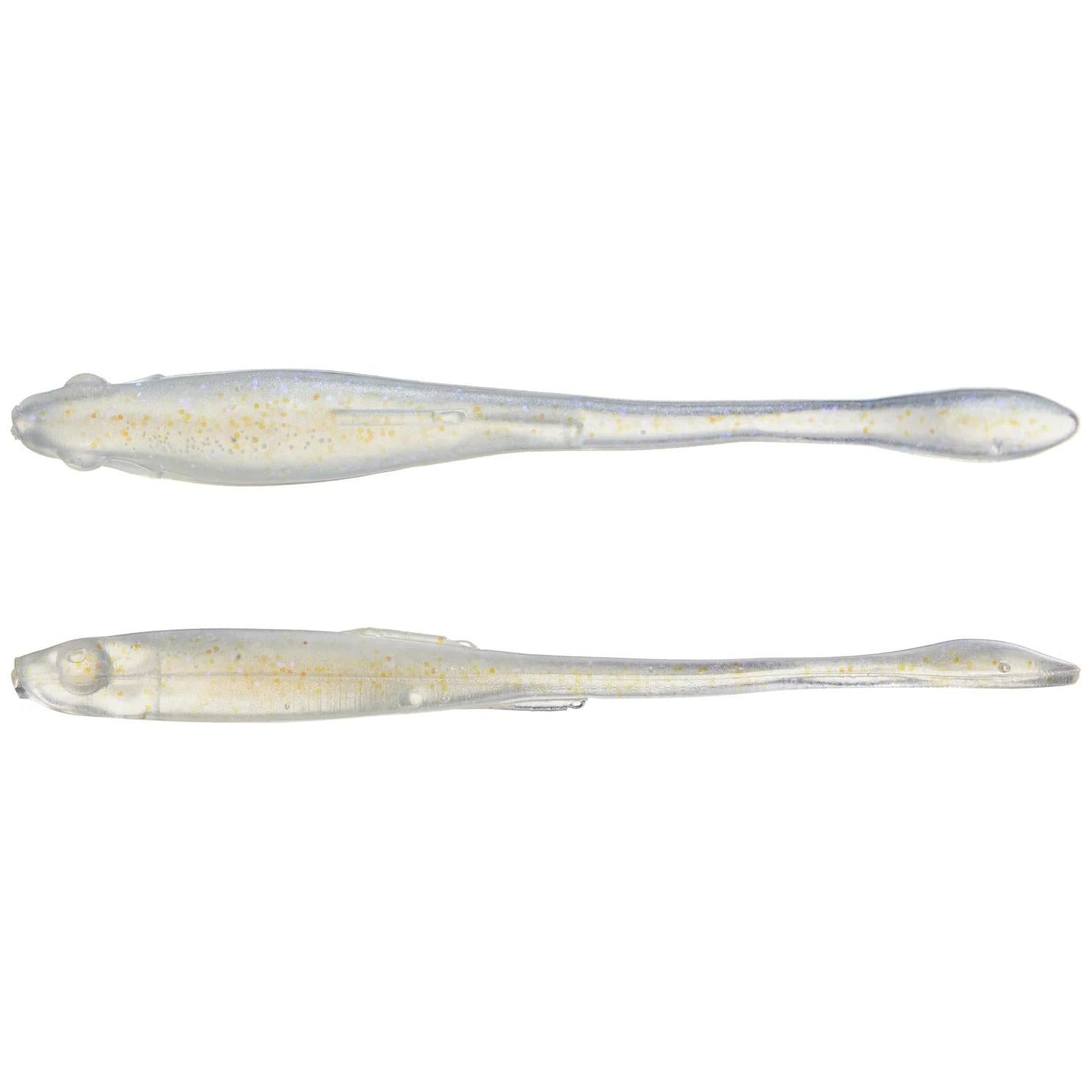 View of Worm 6th Sense Glitch 3.8 Worm Ghost Ice Minnow available at EZOKO Fishing