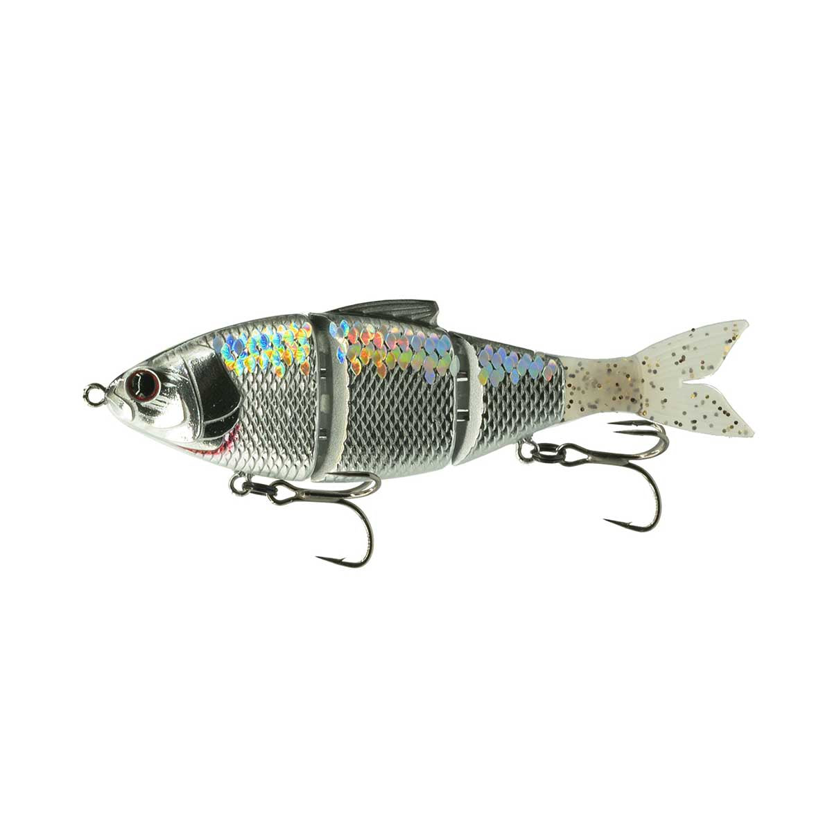 View of Swimbait 6th Sense Trace 5Floating Chrome Black Back Floating available at EZOKO Pike and Musky Shop