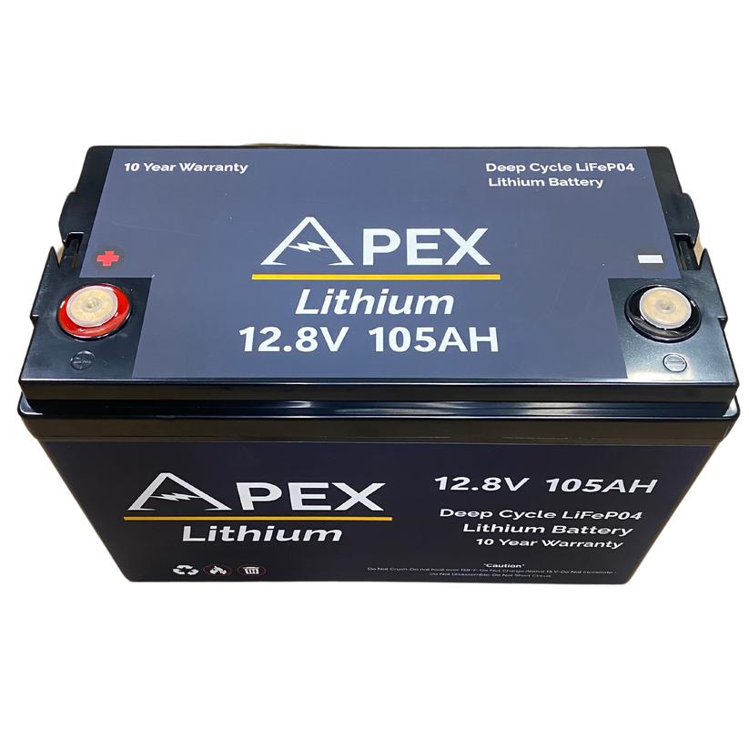View of electronic_accessories Apex Lithium 12V 105Ah Bluetooth - Apex App Battery available at EZOKO Fishing