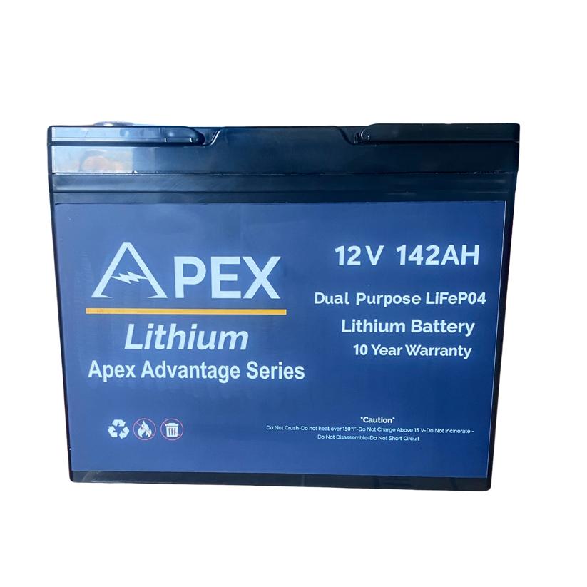 View of electronic_accessories Apex Lithium 12V 142Ah Dual Purpose - Advantage Series Battery available at EZOKO Fishing