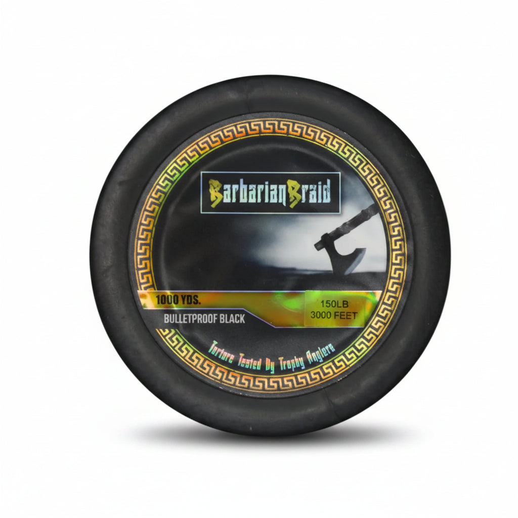 View of Braids Barbarian Braid Gold Bulk 1000 Yards 150lbs available at EZOKO Fishing