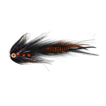 View of Flies Bear Fly Co. Fat Flatliner Fly Black/Orange available at EZOKO Fishing