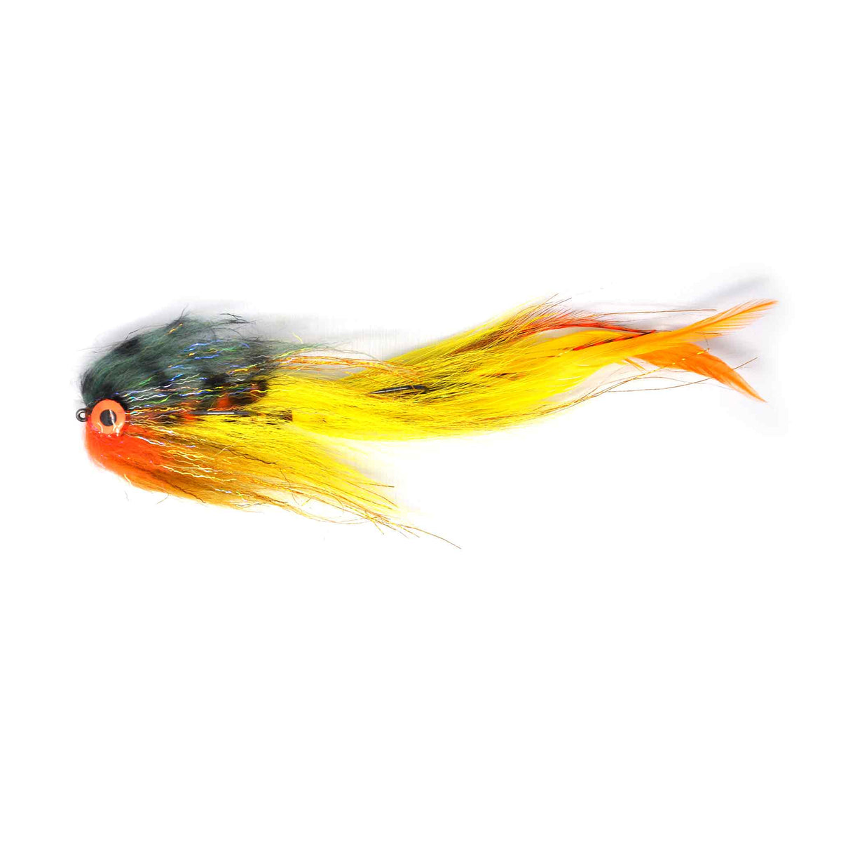 View of Bear Fly Co. Fat Flatliner Fly Pissed off Perch available at EZOKO Pike and Musky Shop