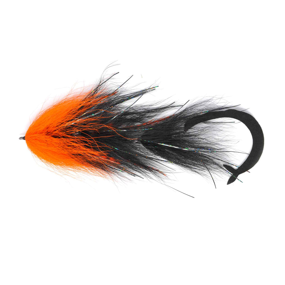 View of Bear Fly Co. Musky Mauler Fly Black / Orange available at EZOKO Pike and Musky Shop