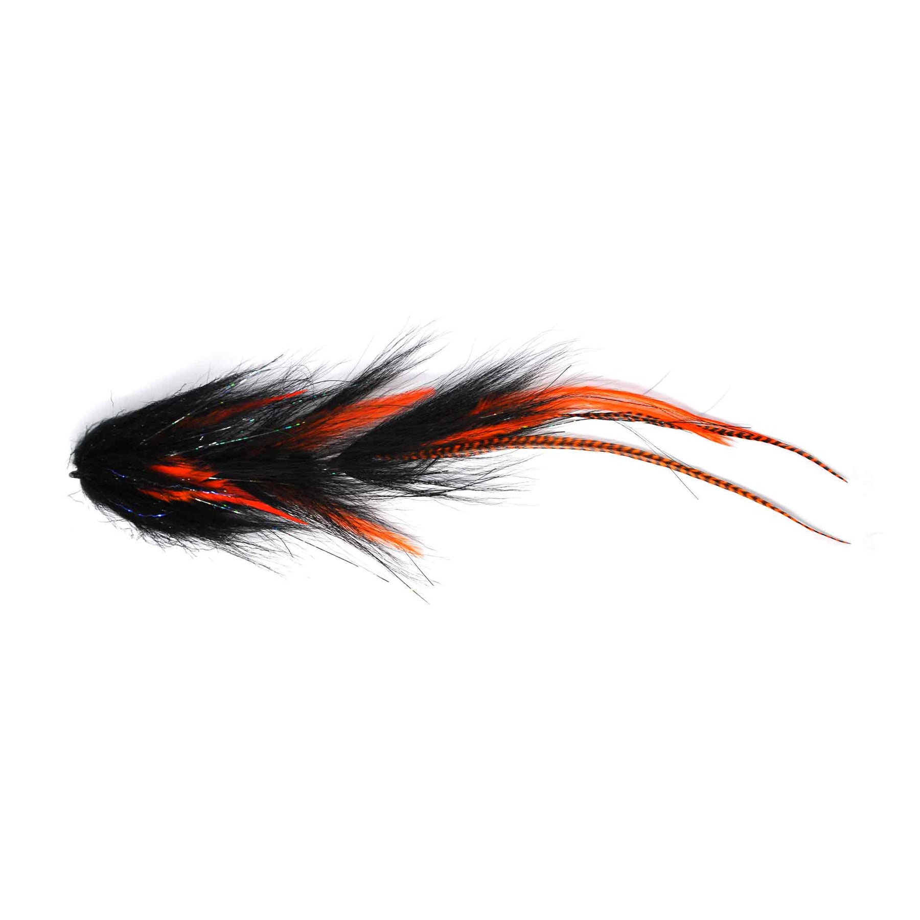 View of Bear Fly Co. Super Slider Fly Black Orange available at EZOKO Pike and Musky Shop