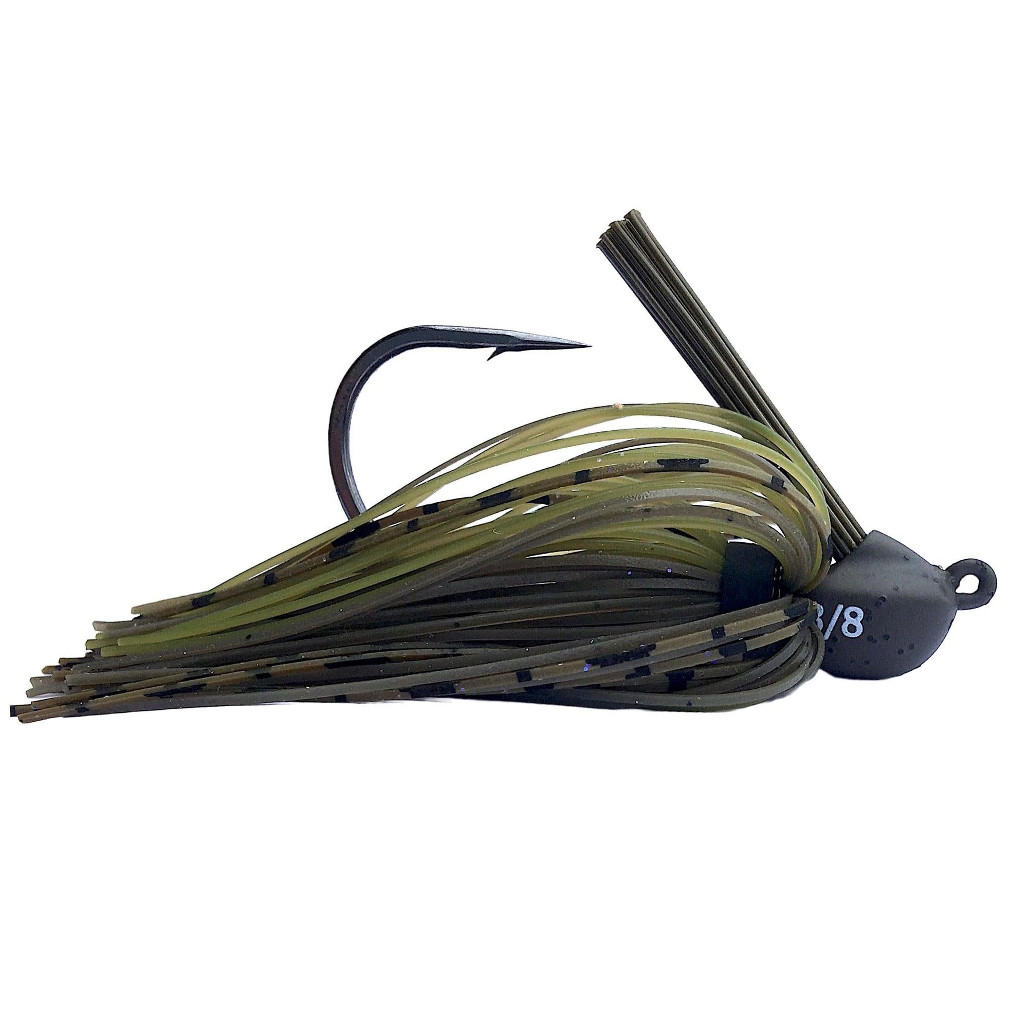 View of Beast Coast Lil' Magnum Compact Flippin' Jig 3/8 Stealth Pumpkin available at EZOKO Fishing