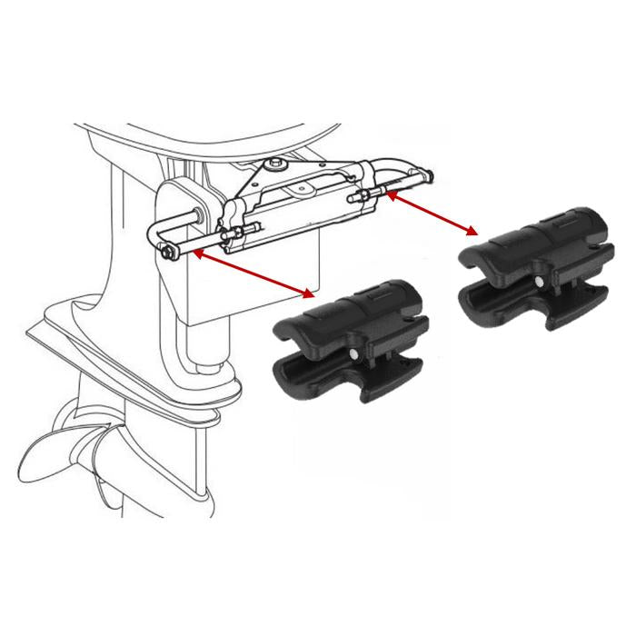 View of BeatDown Outdoors Steering Clips available at EZOKO Fishing