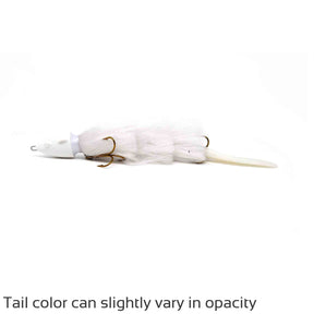Beaver's Baits Baby Beaver Arctic White Jerk-Glide Baits