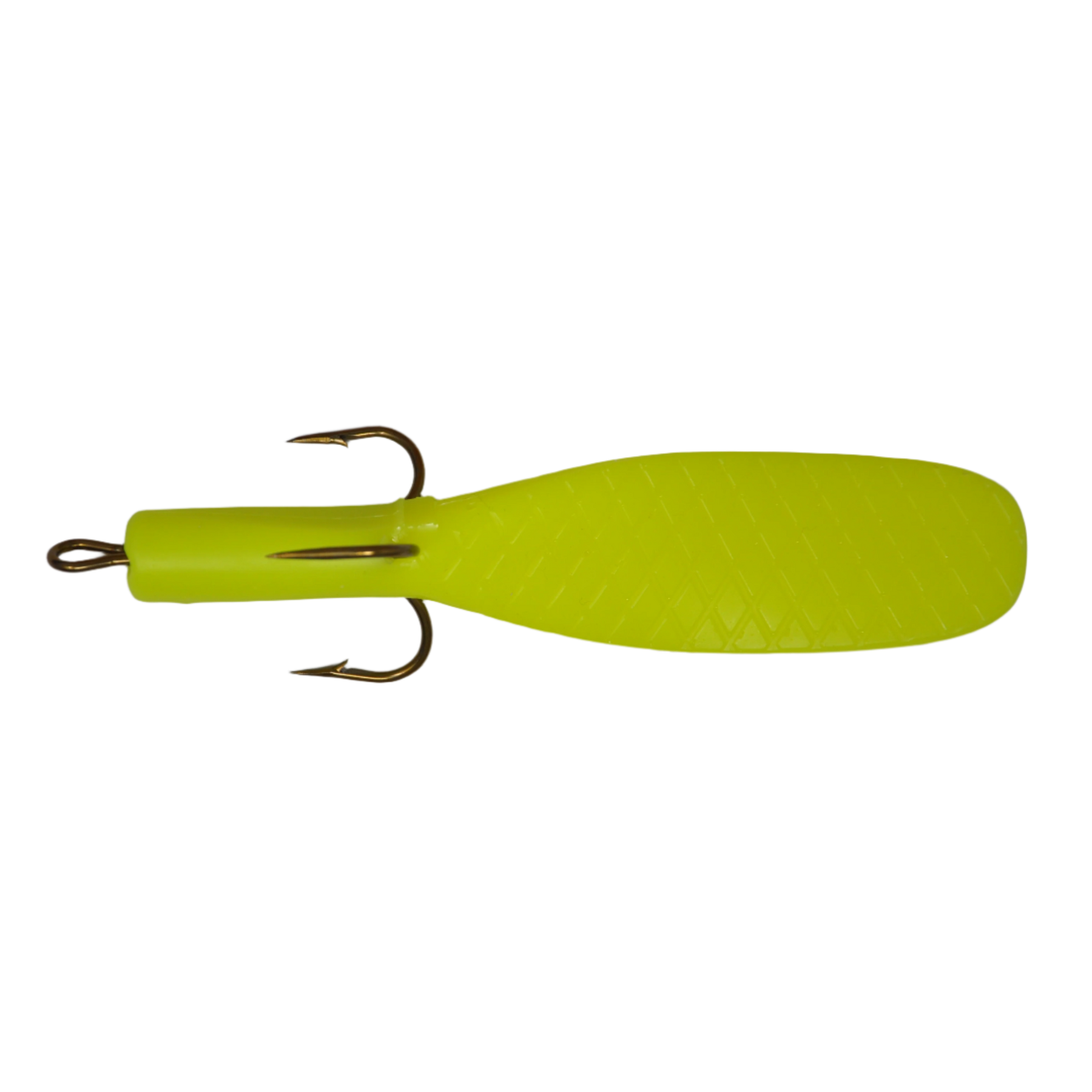 View of Replacement_Tails Beaver's Baits Baby Beaver XL Replacement Tail Yellow Chartreuse available at EZOKO Pike and Musky Shop