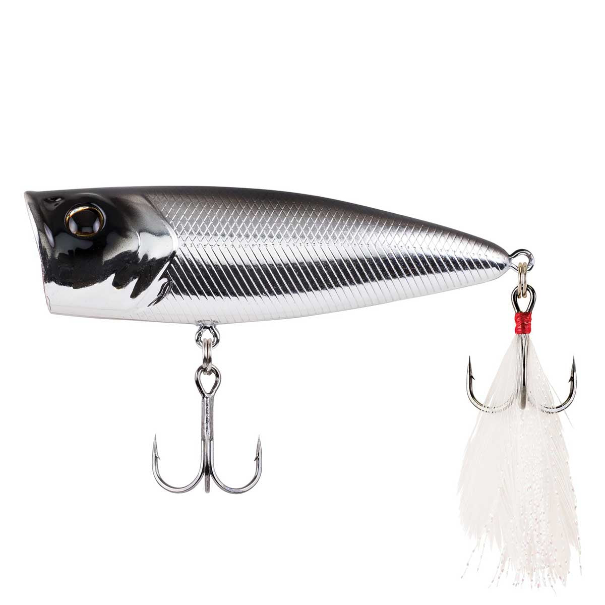 View of Popper Berkley Bullet Pop Popper 80mm Black Chrome available at EZOKO Fishing